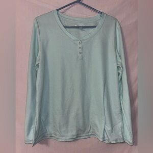 Sonoma Mint Green Button-Up Top